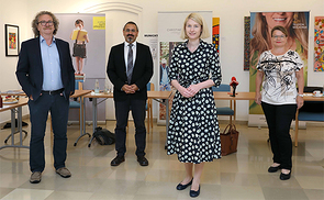v.l.: Christoph Lagemann, Kurosch Yazdi, Christine Haberlander, Silvia Breitwieser