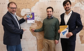 V. l.: Reinhard Heiserer/Jugend Eine Welt, Philipp Grave/ehemaliger Ecuador-Volontär, Bernardo Salgado/Universidad Politécnica Salesiana